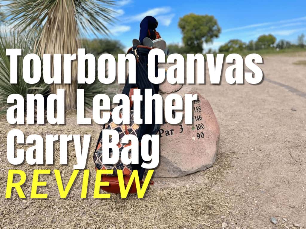 TOURBON Retro Canvas & Leather Golf Club Pencil Travel Bag